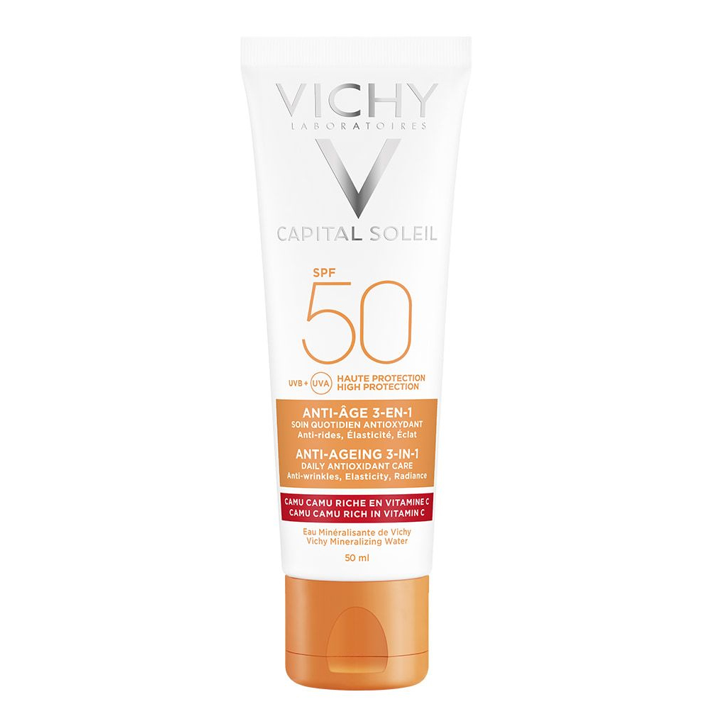Vichy Capital Soleil SPF 50 - Виши Кэпитал Солей Антивозрастной солнцезащитный уход 3 в 1 с антиоксидантами SPF 50, 50 мл -
Vichy Capital Soleil SPF 50 - Виши Кэпитал Солей Антивозрастной солнцезащитный уход 3 в 1 с антиоксидантами SPF 50, 50 мл -