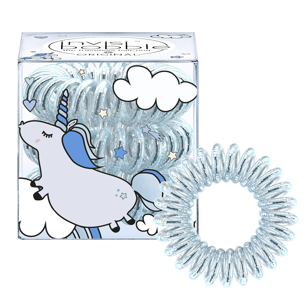 Invisibobble Original Unicorn Henry - Инвизибабл Ориджинал Резинка-браслет для волос голубая с серебряной нитью, 3 шт/уп -
Invisibobble Original Unicorn Henry - Инвизибабл Ориджинал Резинка-браслет для волос голубая с серебряной нитью, 3 шт/уп -