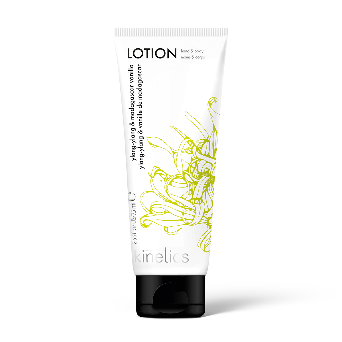 Kinetics Skin Care - Кинетикс Скин Кэйр Лосьон увлажняющий для рук и тела "Иланг-иланг и Мадагаскарская ваниль", 75 мл -
Kinetics Skin Care - Кинетикс Скин Кэйр Лосьон увлажняющий для рук и тела "Иланг-иланг и Мадагаскарская ваниль", 75 мл -