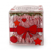Фото Invisibobble Original Christmas Glitter - Инвизибабл Ориджинал Резинка-браслет прозрачно-красная, 3 шт/уп