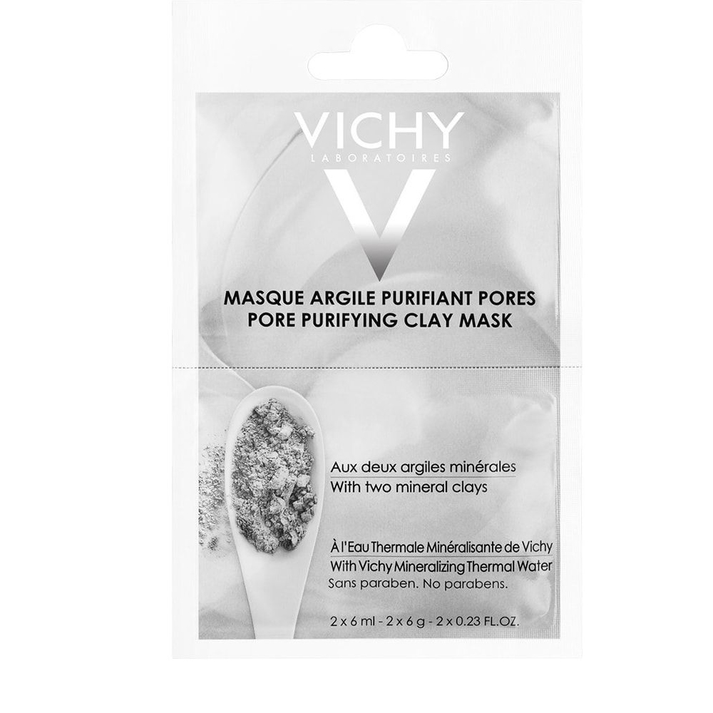 Vichy Pore Purifying Clay Mask - Виши Пор Пюрифаинг Клэй Очищающая поры минеральная маска с глиной, 2х6 мл -