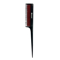 Фото Dewal Professional - Деваль Расческа для начеса с пластиковым хвостиком, 3-х рядная, черная с красным, 20,5 см., CO-6129