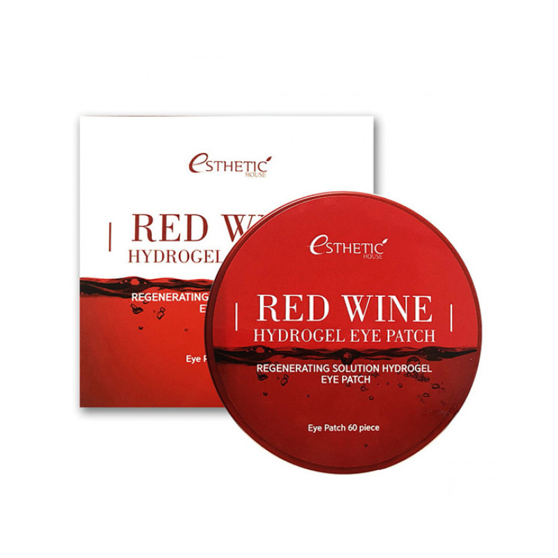 

Esthetic House Red Wine Hydrogel Eye Patch - Эстетик Хаус Гидрогелевые патчи для глаз Красное вино, 60 шт -