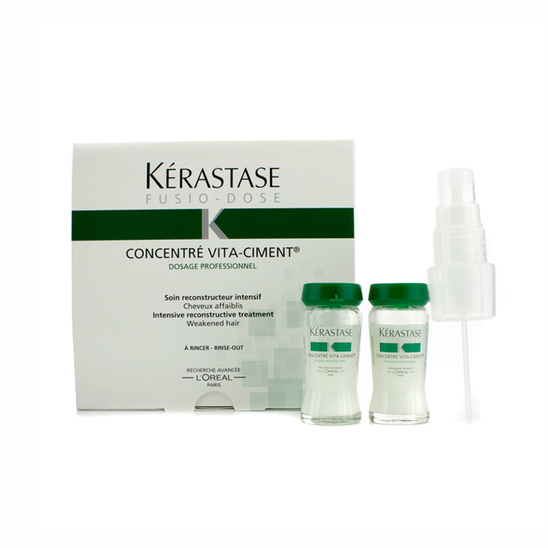 

Kerastase Fusio-Dose Concentre Vita-Ciment - Керастаз Фьюзио-Доз Концентрат Вита-Цемент для волос, 10х12 мл -