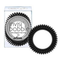 Фото Invisibobble Slim True Black - Инвизибабл Слим Резинка-браслет для волос чёрная, 3 шт/уп