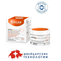Фото Mincer Vita C Infusion № 601 - Минцер Увлажняющий крем для лица с гиалуроновой кислотой и витамином C отбеливающий, 50 мл