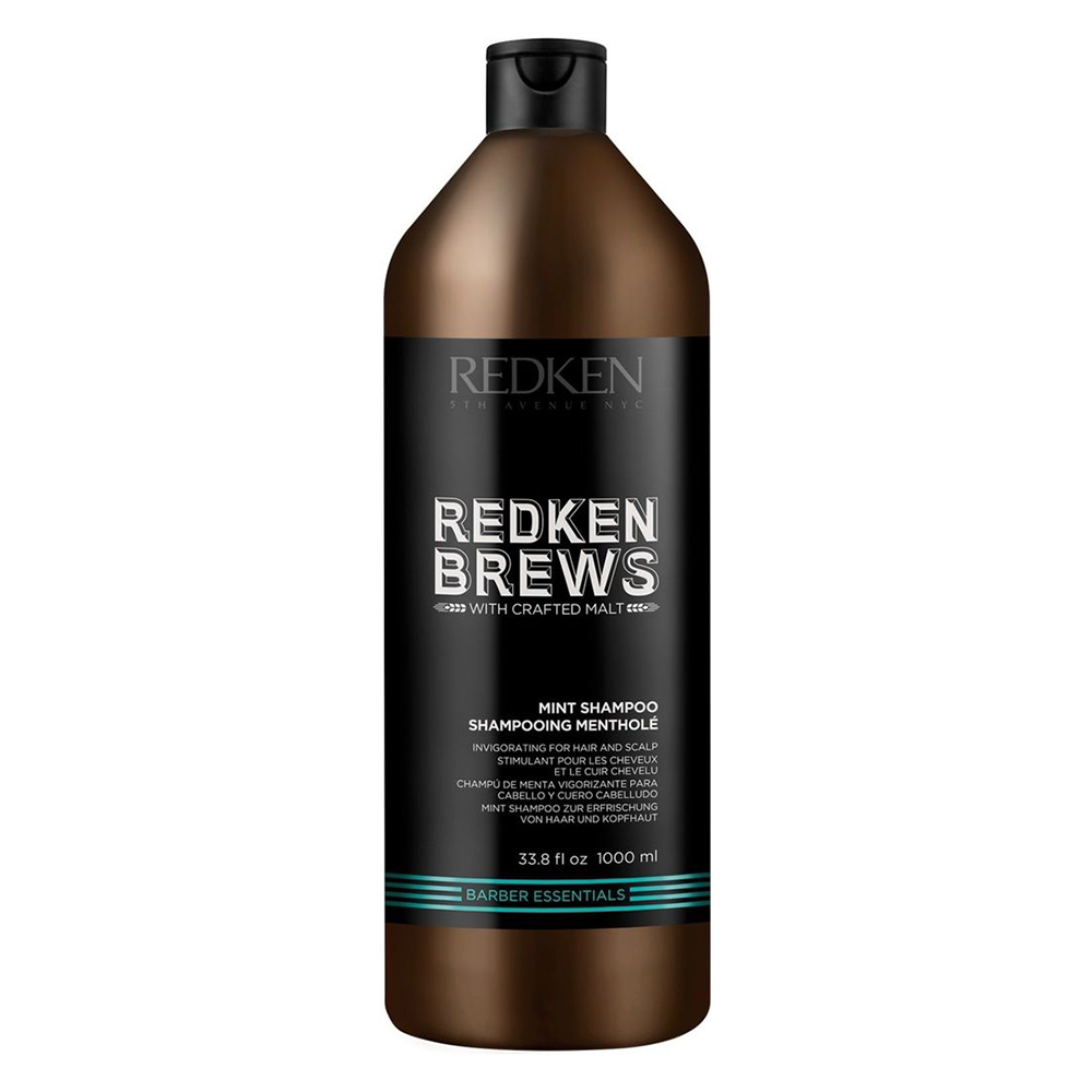 

Redken Brews Mint - Редкен Брюс Минт Тонизирующий шампунь мужской для укрепления волос, 1000 мл -