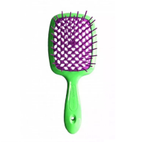 Фото Janeke Superbrush - Янеке Щётка для волос малая двухцветная (зеленый, фиолетовый), 17,5x7x3 см