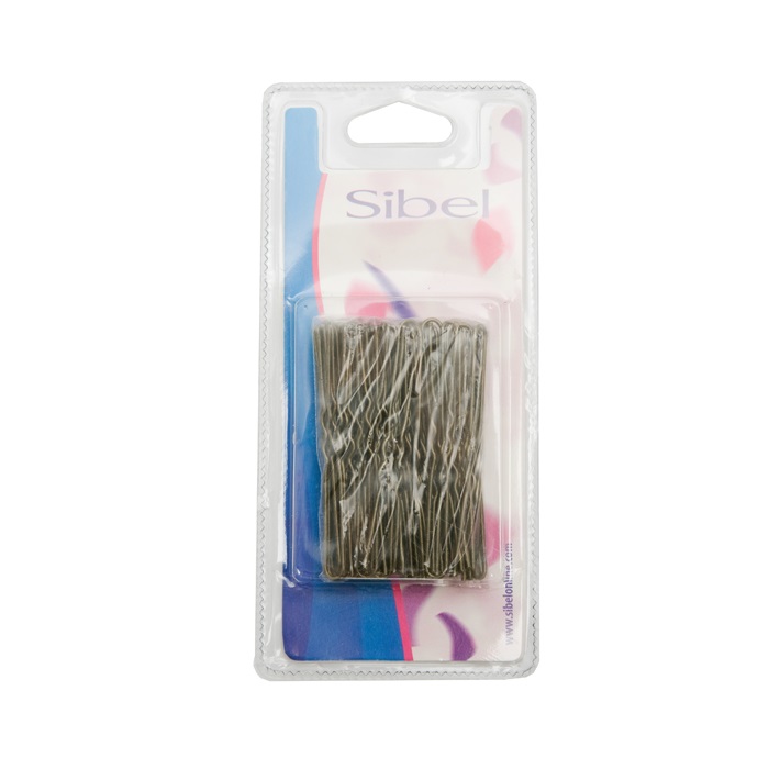 Sibel - Сибл Шпильки для волос волнистые коричневые 65 мм, 50 шт/уп -
