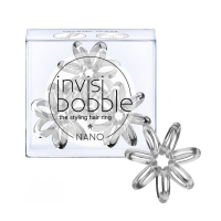 Фото Invisibobble Nano Crystal Clear -  Инвизибабл Нано Резинка-браслет для волос прозрачная, 3 шт/уп
