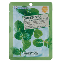 Фото FOODAHOLIC NATURAL ESSENCE MASK #GREEN TEA 3D - Фудахолик Маска для лица с экстрактом зеленого чая, 23 гр 