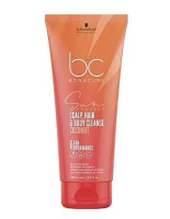 Фото Schwarzkopf Professional Bonacure Clean Sun Protect Shampoo Hair and Body - Шварцкопф Шампунь для кожи головы, волос и тела 3-в-1, 200 мл