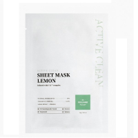 Фото Vilage 11 Factory Active Clean Sheet Lemon - Антивозрастная тканевая маска для лица с экстрактом лимона и алантоином, 2 шт 