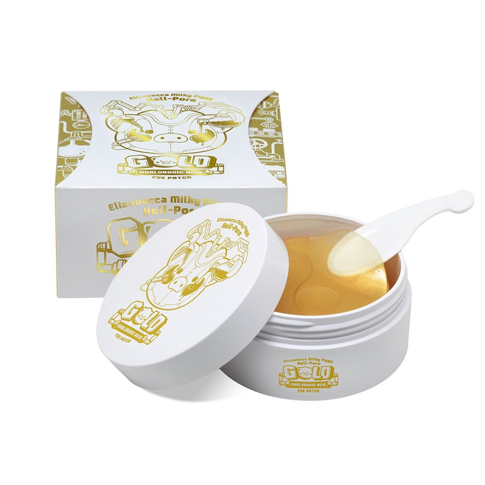 

Elizavecca Milky Piggy Hell-Pore Gold Hyaluronic Acid Eye Patch - Елизавекка Пигги Хелл-Пор Патчи для глаз с гиалуроновой кислотой, 60 шт -