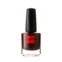 Фото Sophin - Софин Лак для ногтей №0153 (тёмный коричнево-бордовый с бордовым и малиновым шиммером), 12 мл