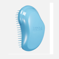 Фото Tangle Teezer Thick & Curly Azure Blue - Тангл Тизер Расчёска для густых и вьющихся волос (ярко-голубая), 11,5 х 7,5 х 4,5 см
