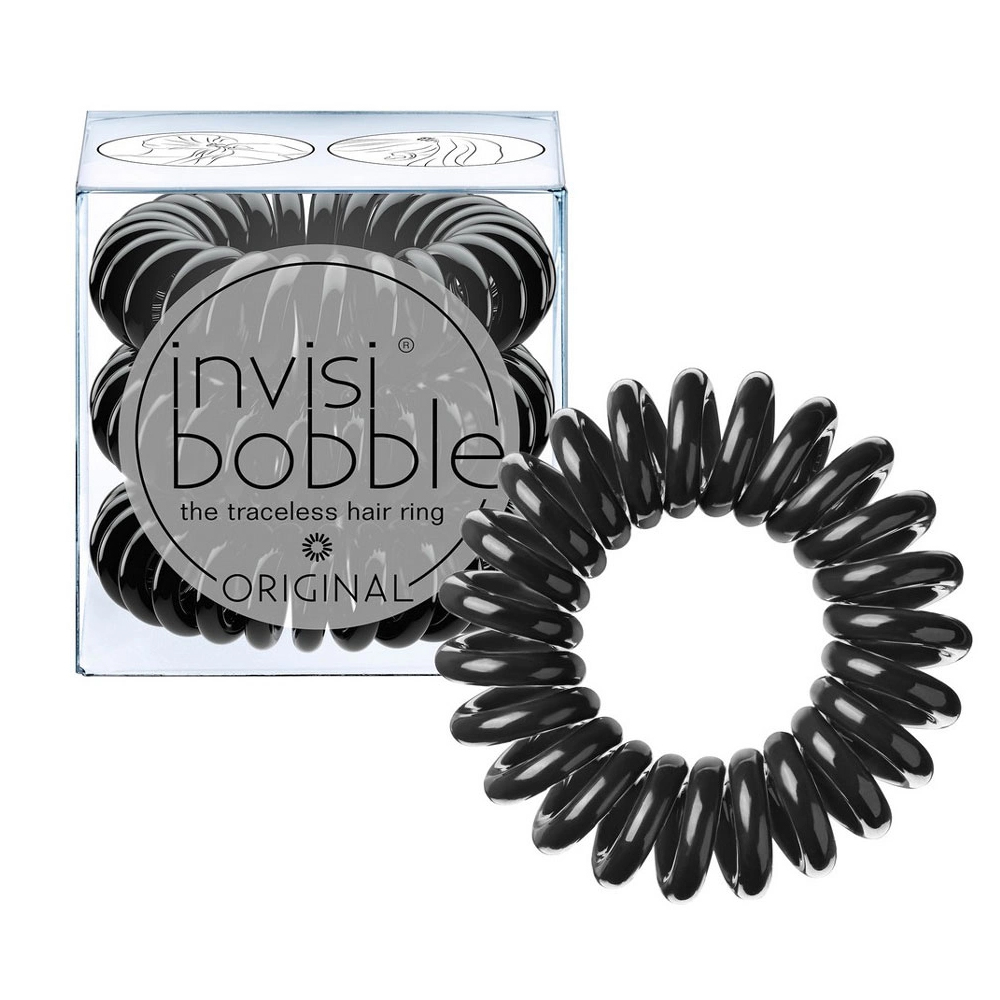 

Invisibobble Original True Black - Инвизибабл Ориджинал Резинка-браслет для волос чёрная, 3 шт/уп -