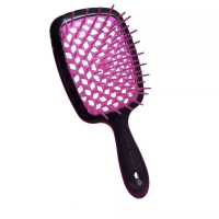 Фото Janeke Superbrush Fuchsia - Янеке Расчёска  закругленными зубчиками, цвет Фуксия, 20,3x8,5x3,1 см 