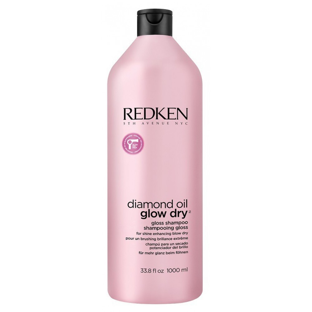 

Redken Diamond Oil Glow Dry - Редкен Даймонд Оил Глоу Драй Питательный шампунь для блеска волос, 1000 мл -