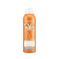 Фото Vichy Capital Soleil SPF 50 - Виши Кэпитал Солей Детский спрей-вуаль антипесок с высокой защитой UVB + UVA SPF 50+, 200 мл