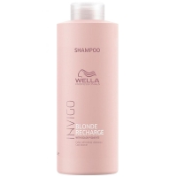 Фото Wella Professionals Invigo Blonde Recharge  Велла Инвиго Блонд Речардж Шампунь нейтрализатор желтизны для холодных светлых оттенков 1000 мл