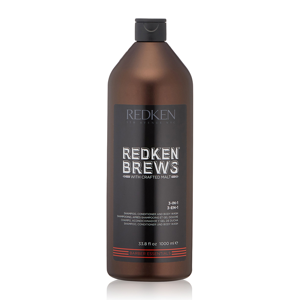 

Redken Brews 3-in-1 - Редкен Брюс 3 в 1 Шампунь, кондиционер и гель для душа, 1000 мл -