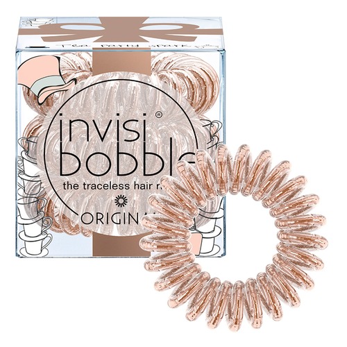 

Invisibobble Original Tea Party Spark - Инвизибабл Ориджинал Резинка-браслет бронзовая, 3 шт/уп -