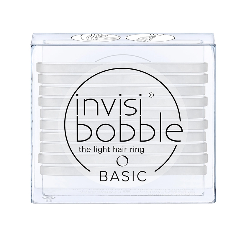 

Invisibobble Basic Crystal Clear - Инвизибабл Базик Резинка для волос прозрачная, 10 шт/уп -