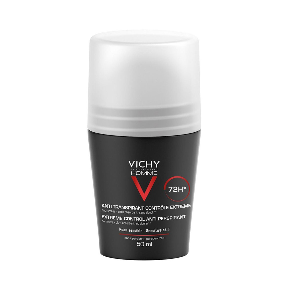 Vichy Homme - Виши Омм Мужской дезодорант против избыточного потоотделения с защитой 72 часа, 50 мл -