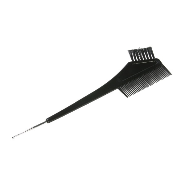Sibel Black Comb+Hook - Сибл Кисть для окраски волос с расческой и крючком черная -