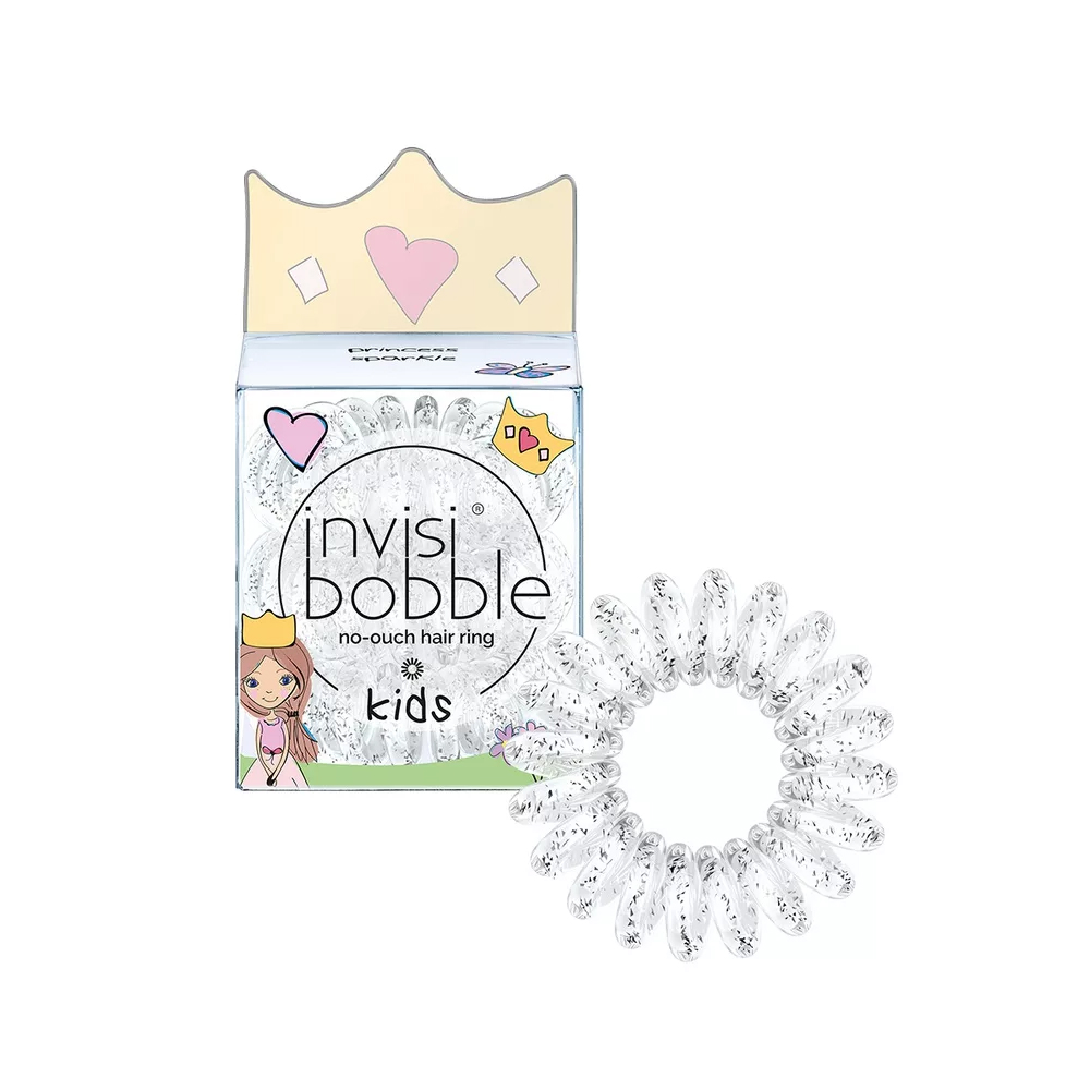 

Invisibobble Kids princess sparkle - Инвизибабл Кидс Резинка-браслет для волос прозрачная с блестками, 3 шт/уп -