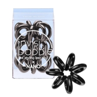 Фото Invisibobble Nano True Black - Инвизибабл Нано Резинка-браслет для волос чёрная, 3 шт/уп