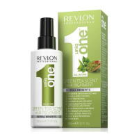 Фото Revlon Uniq One Green Tea - Ревлон Юник Уан Грин Ти Спрей-маска для ухода за волосами с ароматом зеленого чая, 150 мл