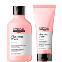 Фото Loreal Professionel Serie Expert Vitamino Color - Набор подарочный Лореаль Витамино Колор для окрашенных волос шампунь и смываемый уход, 200+300 мл