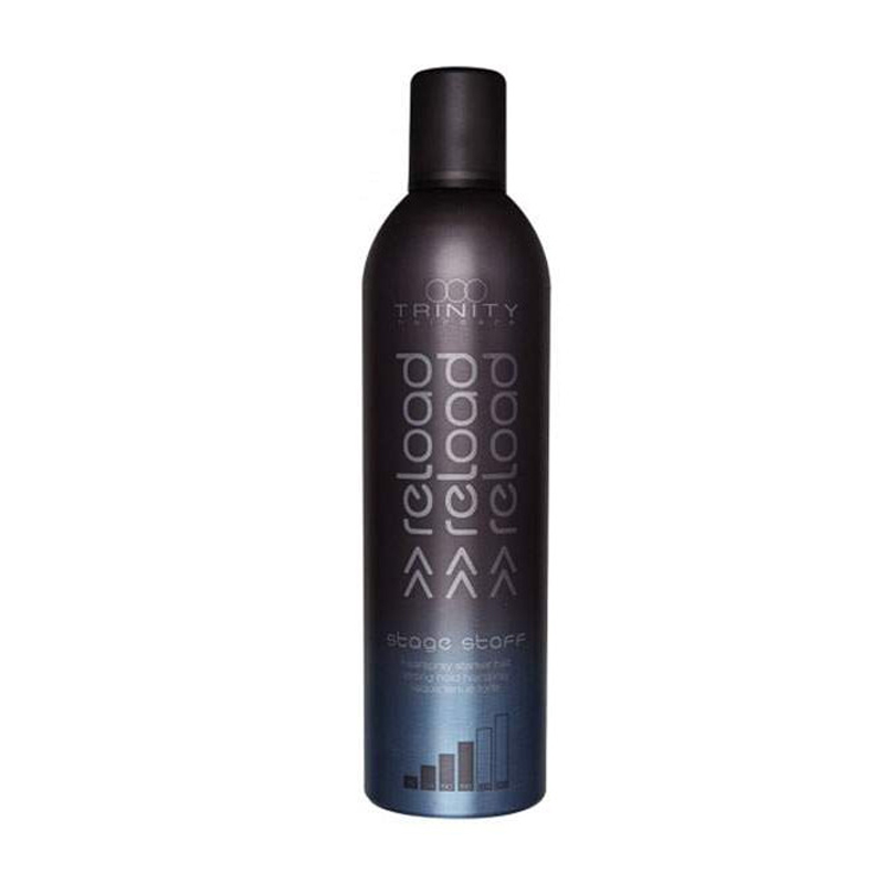 

Trinity Reload Stage Staff Hairspray - Тринити Релоад Стейдж Стафф Лак для волос подиумный экстра сильной фиксации, 300 мл -