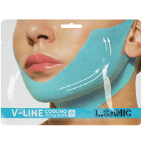 Фото L.SANIC V-line Cooling Lifting Face Mask - Маска-бандаж для коррекции овала лица с охлаждающим эффектом, 20 гр