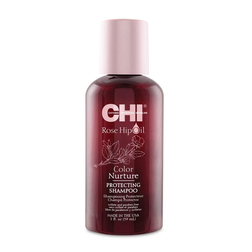 

Chi Rose Hip Oil Protecting Shampoo - Чи Роуз Хип Ойл Протектинг Шампунь для поддержания цвета "Масло дикой розы", 59 мл -