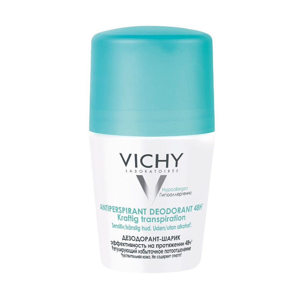 Vichy Deodorant - Виши Шариковый дезодорант, регулирующий избыточное потоотделение с защитой 48 часов, 50 мл  -