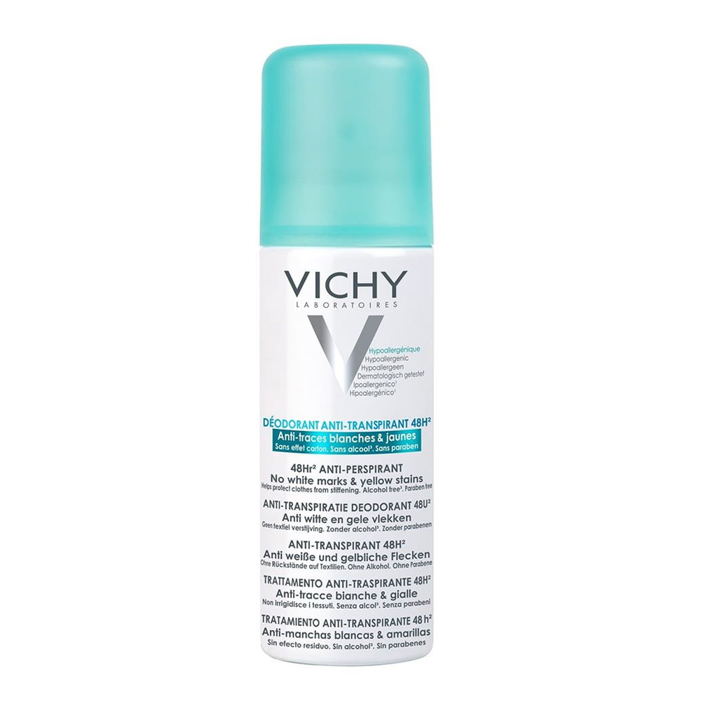 Vichy Deodorant - Виши Дезодорант-аэрозоль против пятен с защитой 48 часов, 125 мл -