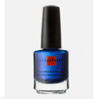 Фото Sophin BLLM - Софин Лак для ногтей (тёмно-синий шиммерный лак металлик), 12 мл