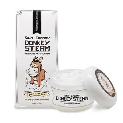 Фото Elizavecca Silky Creamy Donkey Steam Moisture Milky - Елизавекка Силки Крими Крем для лица из ослиного молока, 100 мл