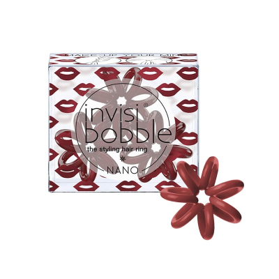 Фото Invisibobble Nano Marilyn Monred  Инвизибабл Резинка-браслет  для волос темно-красная 3 шт в уп