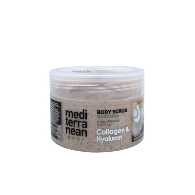 Фото Медитирэниан Скраб для тела "Гардения"с коллагеном, 250 мл - Mediterranean Body Scrub