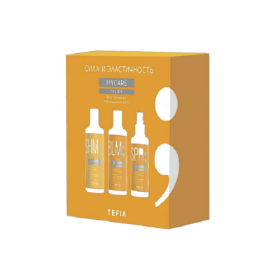 Фото Tefia MyCare - Тефия Май Кэйр Набор "Сила и эластичность" для поврежденных волос, 850 мл 