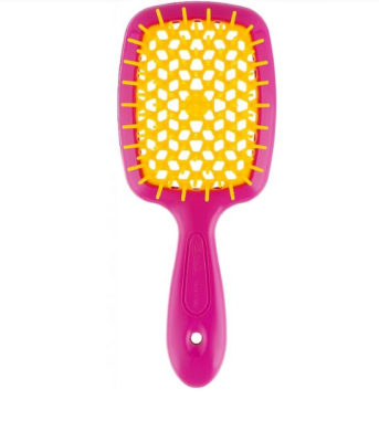 Фото Janeke Superbrush Small - Янеке Щётка массажная розово-жёлтая малая