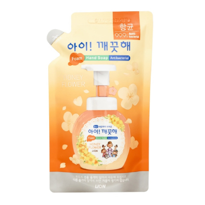 Фото LION Ai kekute Foam handsoap honey flower - Лион Жидкое пенное мыло для рук (медовые цветы), 200 мл