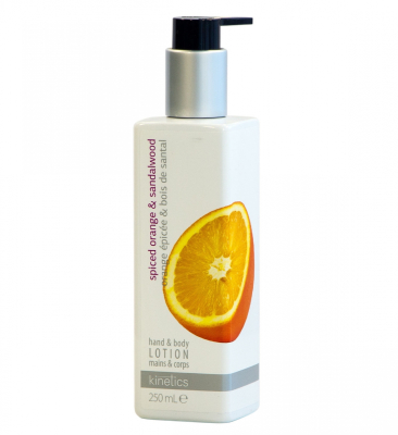 Фото Kinetics Skin Care - Кинетикс Скин Кэйр Лосьон увлажняющий для рук и тела "Пряный апельсин и Сандаловое дерево", 250 мл