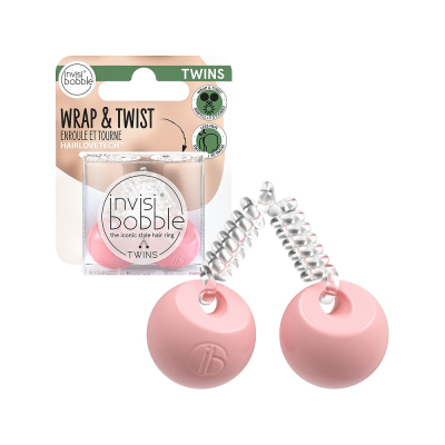 Фото Invisibobble Twins Prima Ballerina - Инвизибабл Твинс Прима Балерина Резинка с шариками, 1 шт