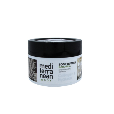 Фото Mediterranean Body Butter Gardenia Collagen & Hyaluron  Медитирэниан Крем-масло для тела ГАРДЕНИЯ 250 мл