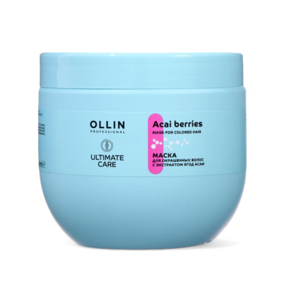 Фото Ollin Ultimate Care  Оллин Маска для окрашенных волос с экстрактом ягод асаи 500 мл